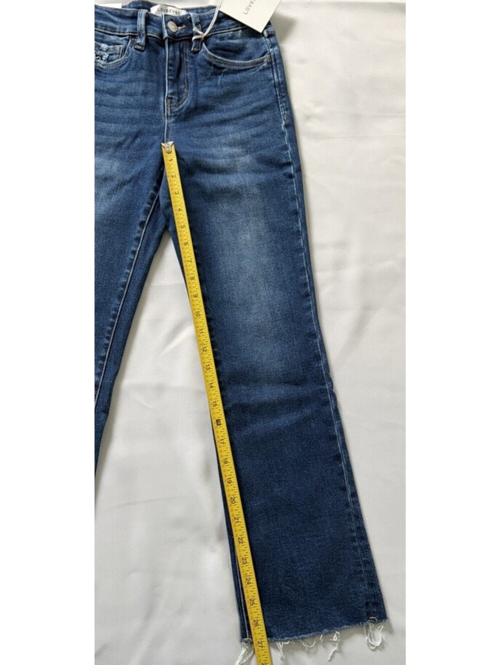 NWT Lovervet Vervet Jeans High Rise Crop Boot Cut Raw Hem Size 24/0 - Picture 3 of 7